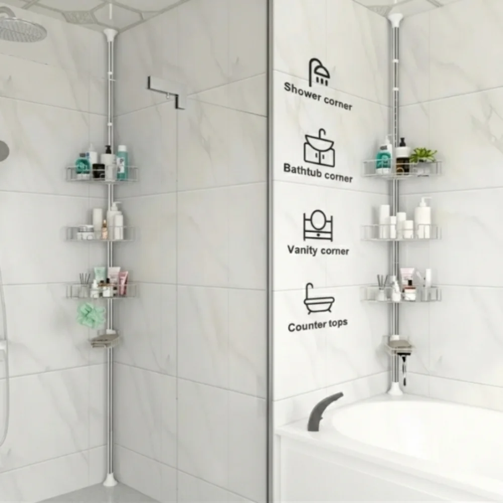 Shower Caddy Adjustable Tension Pole